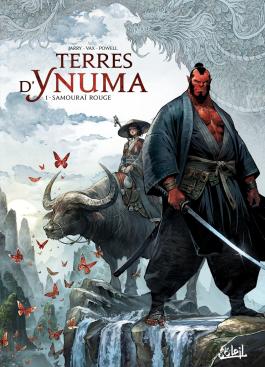 Couverture de la BD Terres d'Ynuma - T01 Samourai rouge de Nicolas jarry - Editions Soleil
